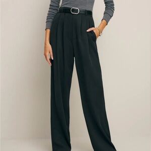Reformation Black Mason Pant (8P) | TENCEL